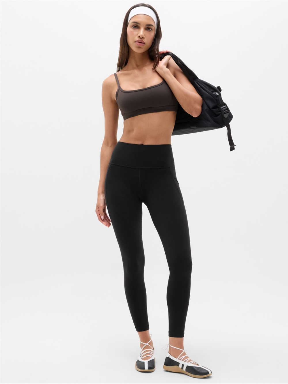 Athleta Salutation Stash 7/8 High-Rise Black Performance Leggings